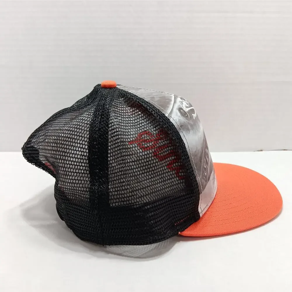 Salt Life Trucker Hat Mens OSFM Orange Shark Graphic‎ Snapback Mesh Flat Bill 03